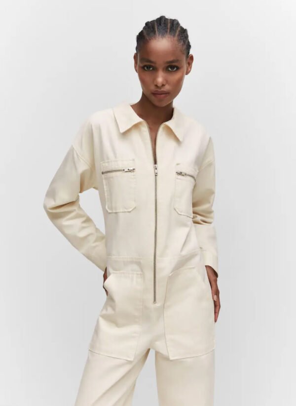Denim zipper jumpsuit - Image 3