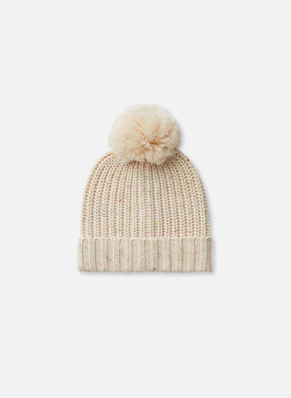 Chunky Knit Beanie - Biscotti Speckle